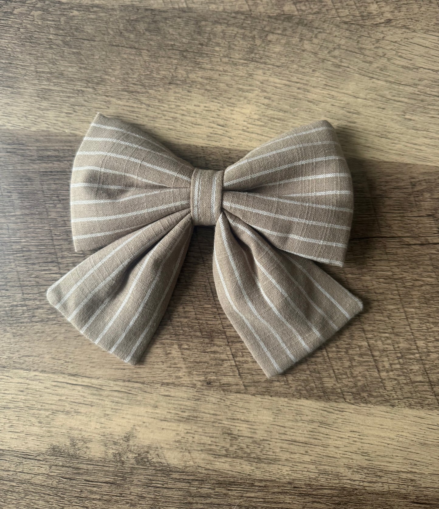 Stripy Brown Bow