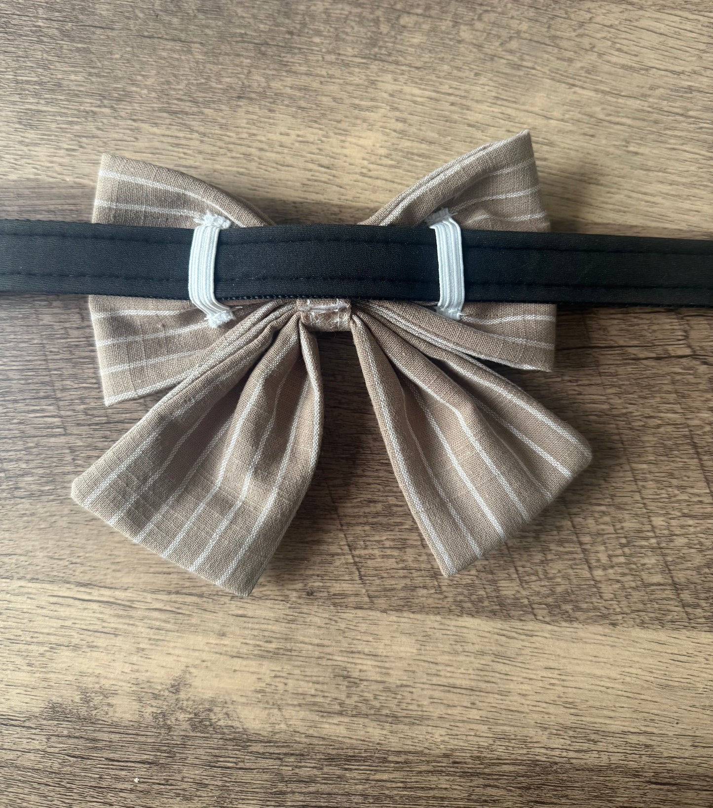 Stripy Brown Bow