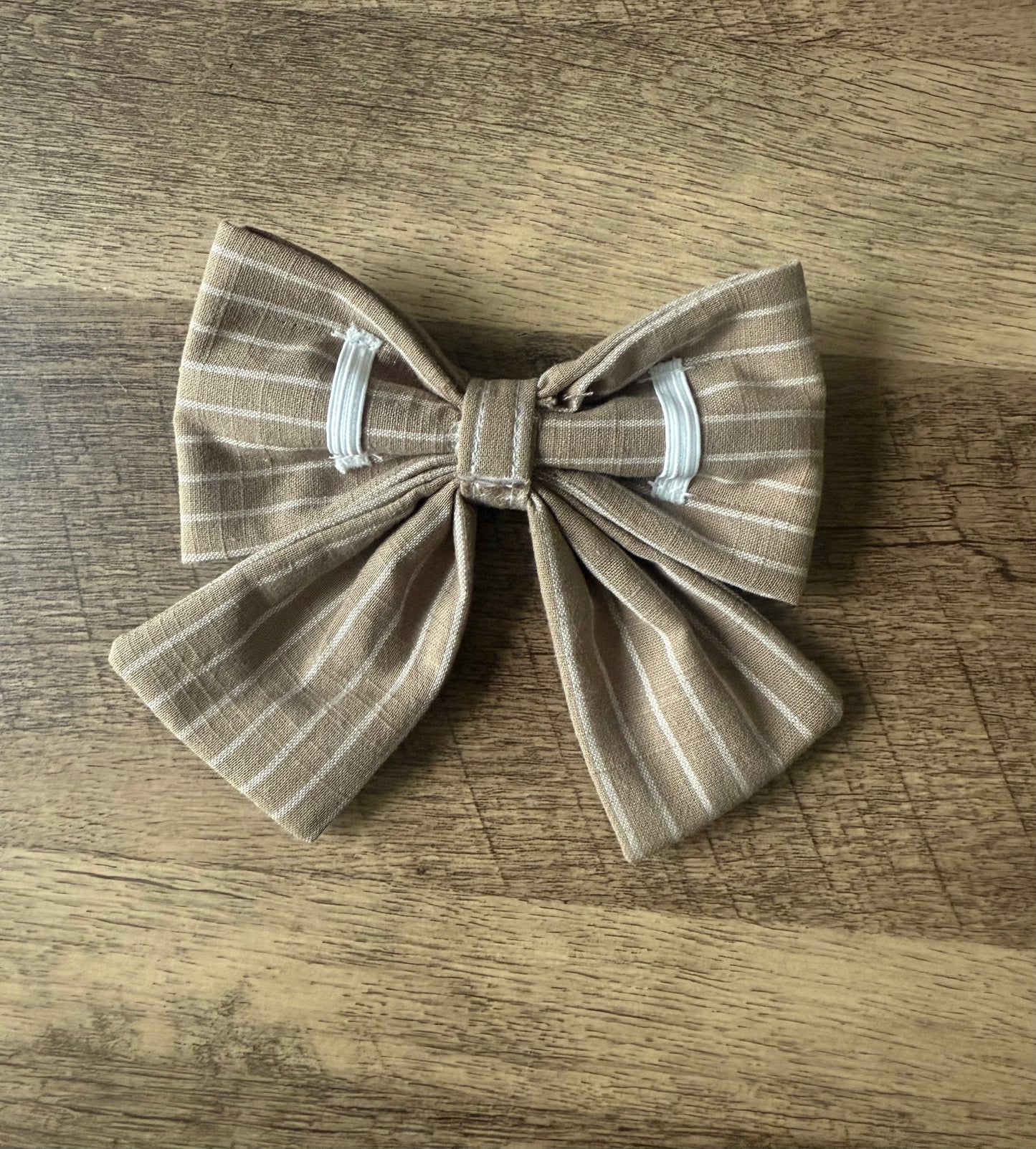 Stripy Brown Bow