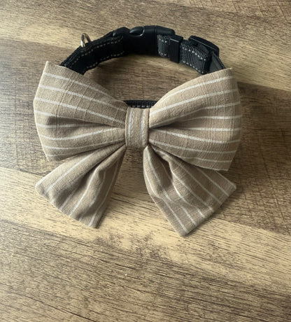 Stripy Brown Bow
