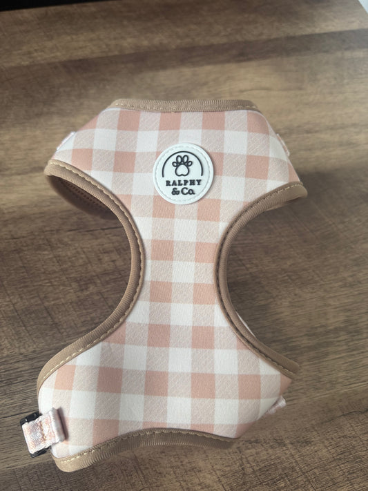 Adjustable Dog Harness- Rustic Check