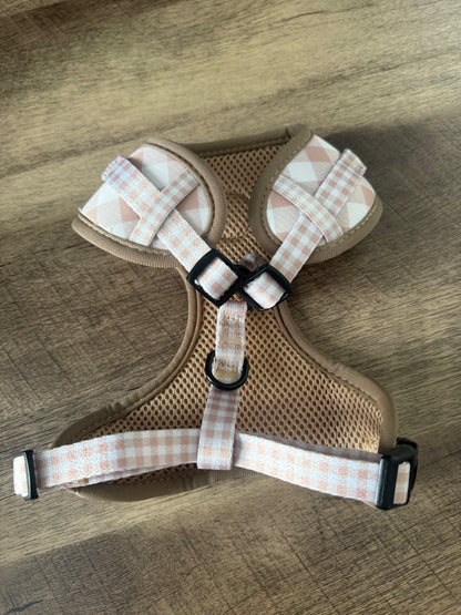 Adjustable Dog Harness- Rustic Check