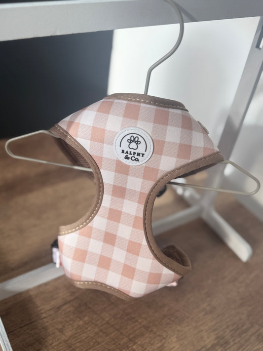 Adjustable Dog Harness- Rustic Check